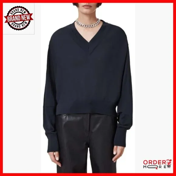 Long Sleeve V-Neck Pullover Sweater, Merino Wool, Regular Fit, Spring Summer
